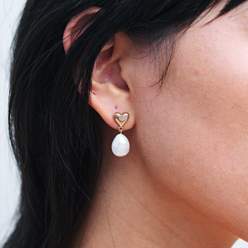 Double Pearl Drop Earrings – theweddingdresser